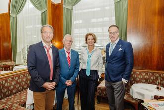 Das Podium des Pressegesprächs der Österreichischen Krebshilfe